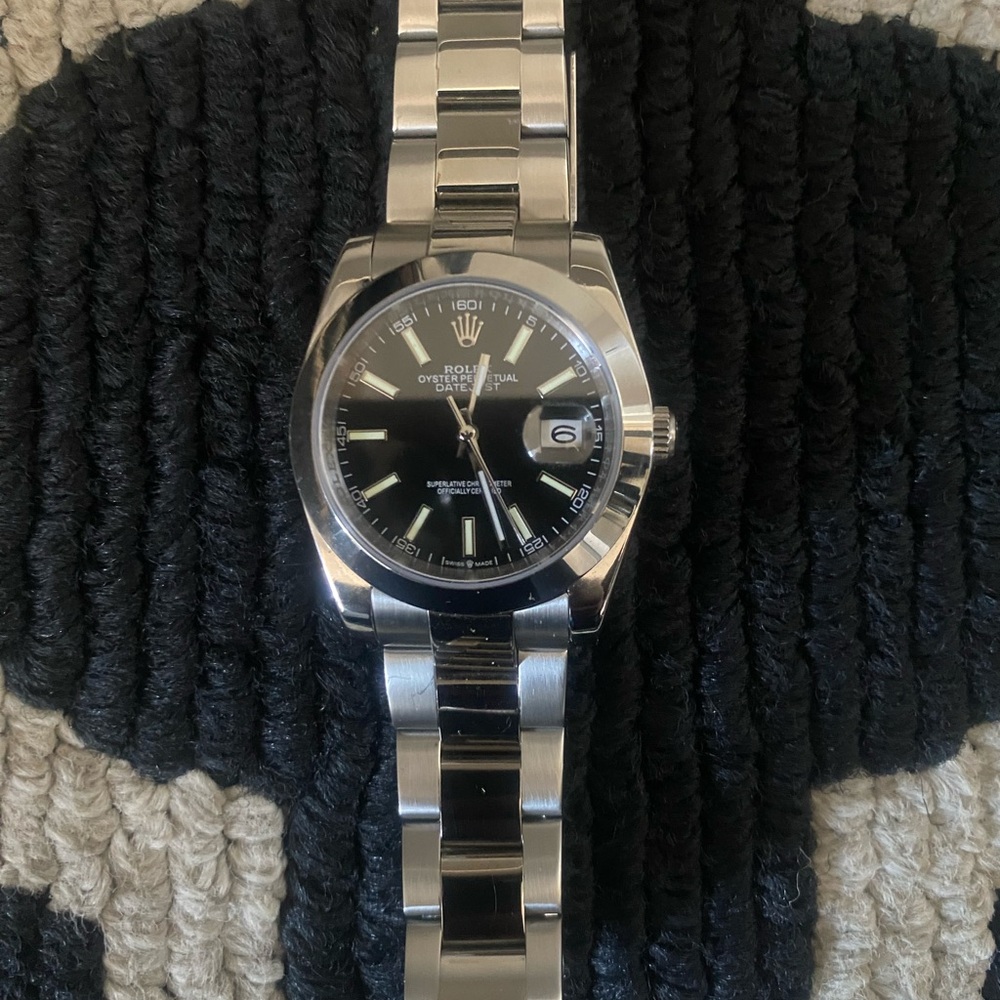 Automatic Silver and Black Men's Watch